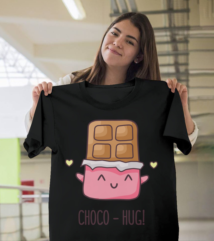 CHOCOLATE HUG LOVABLE SQUARE CHARM T-Shirt