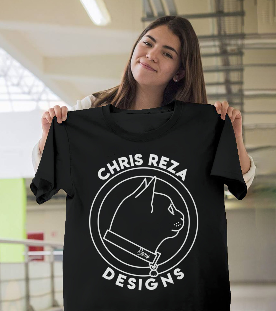 Chris Reza Designs Remy Cat Profile Outline T-Shirt