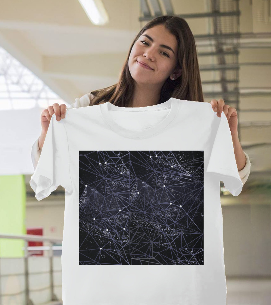 Geometry Of Space Network Stars Constellation T-Shirt