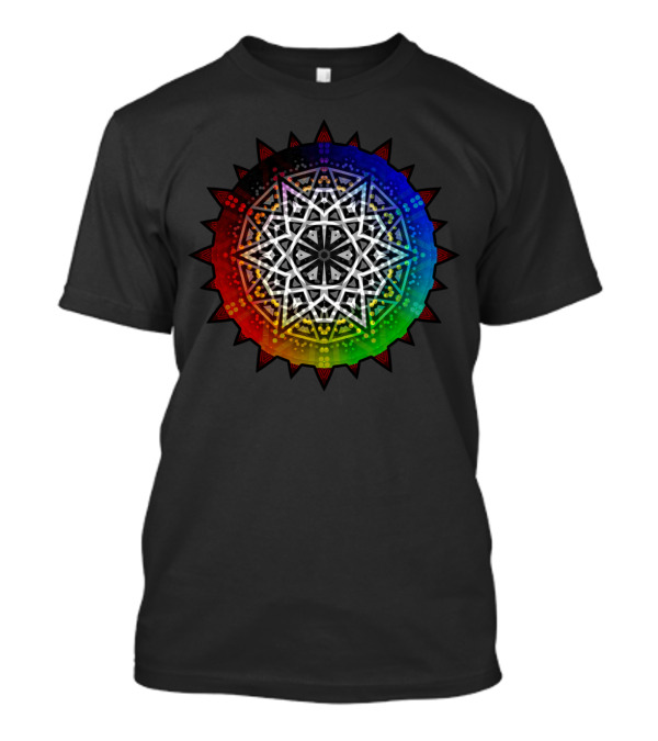 Geometry Mandala Rainbow Sunburst T-Shirt