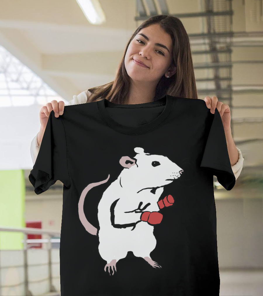Boxing Rat in Red Gloves T-Shirt