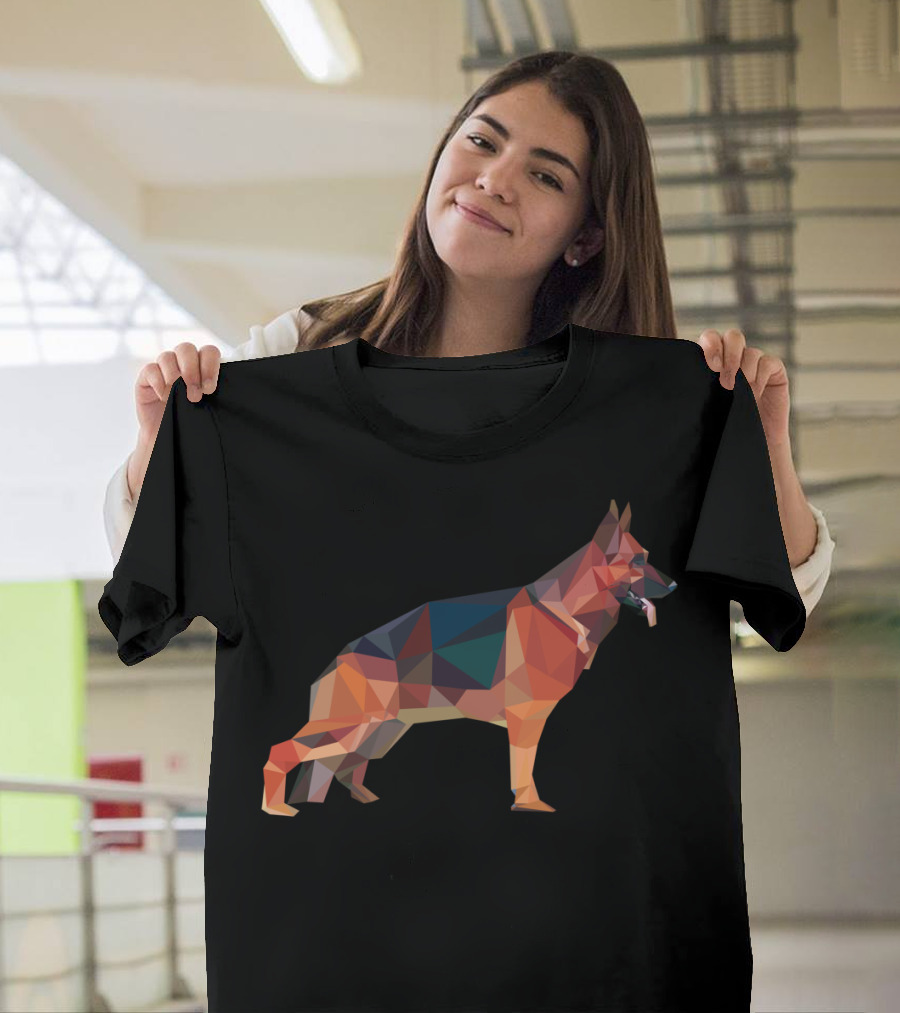 German Shepherd Low Poly T-Shirt
