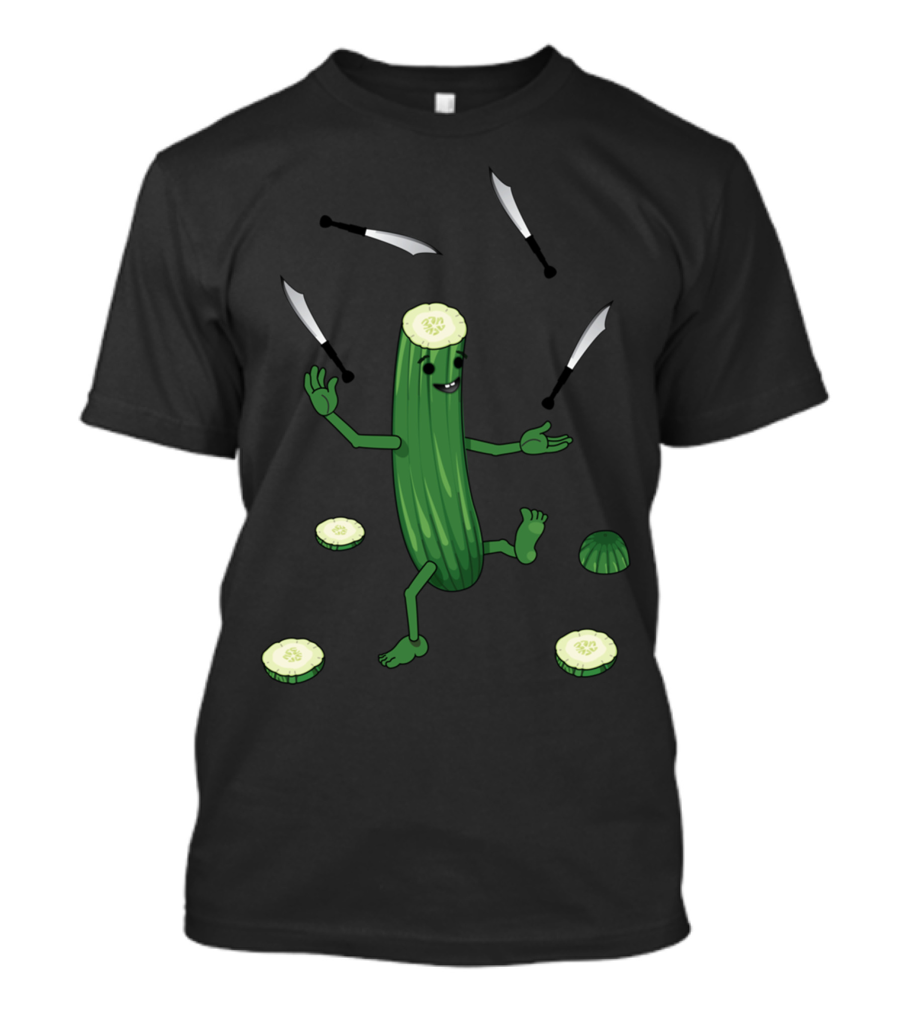 Juggling Cucumber Slices And Knives T-Shirt