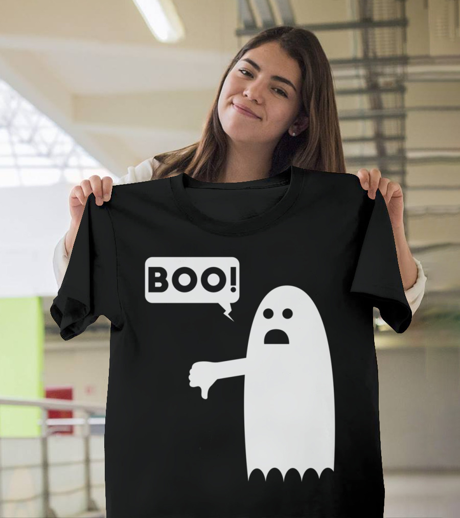 Boo Ghost with Thumbs Down T-Shirt