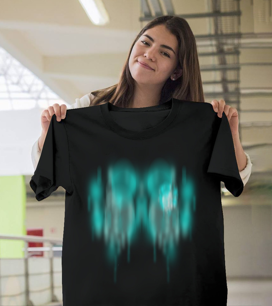 Heartbeat Shining Neon Pulse Blur T-Shirt