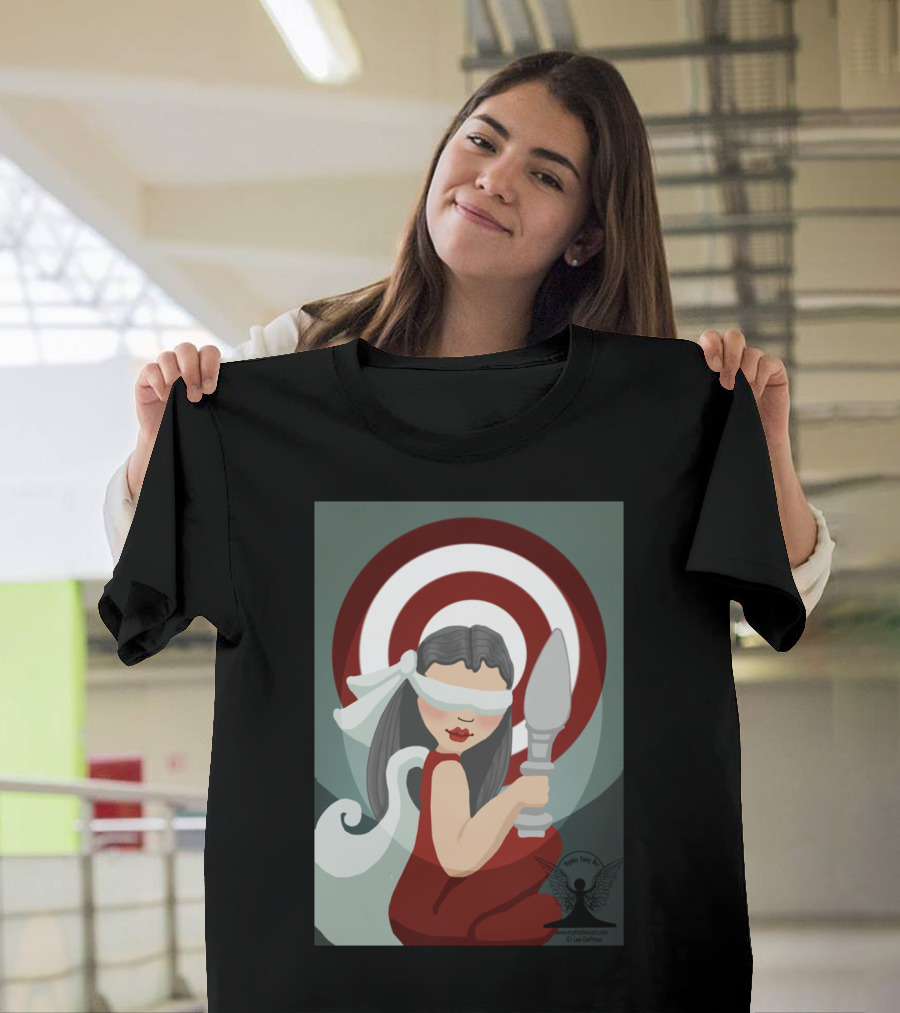 Circus Knife Thrower Blindfolded Woman with Target T-Shirt