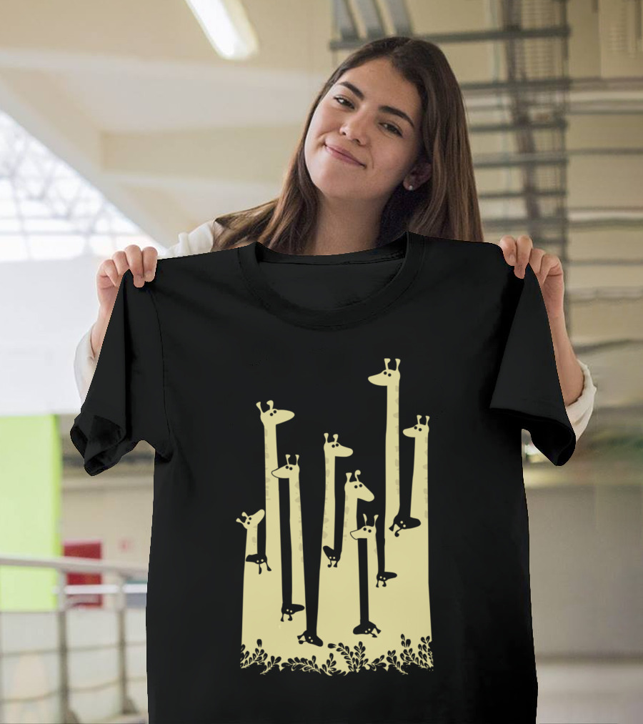 Giraffe Double Visionr Serenade in Yellow Forest T-Shirt