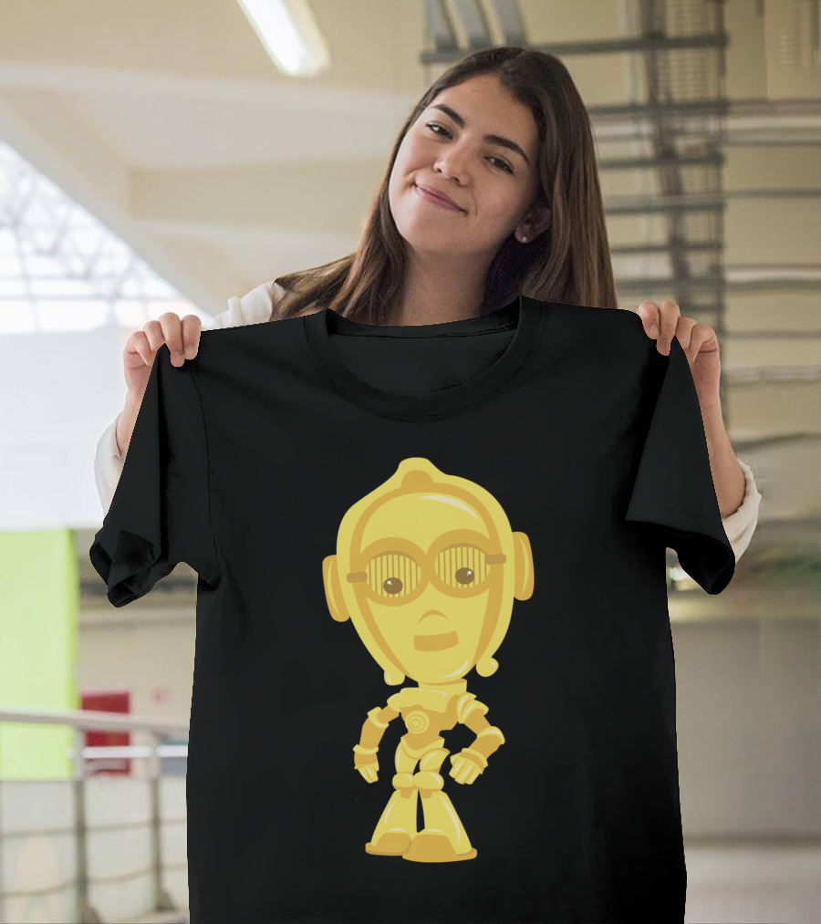 Cute C-3PO Racerback Kids Parade Star Droid T-Shirt