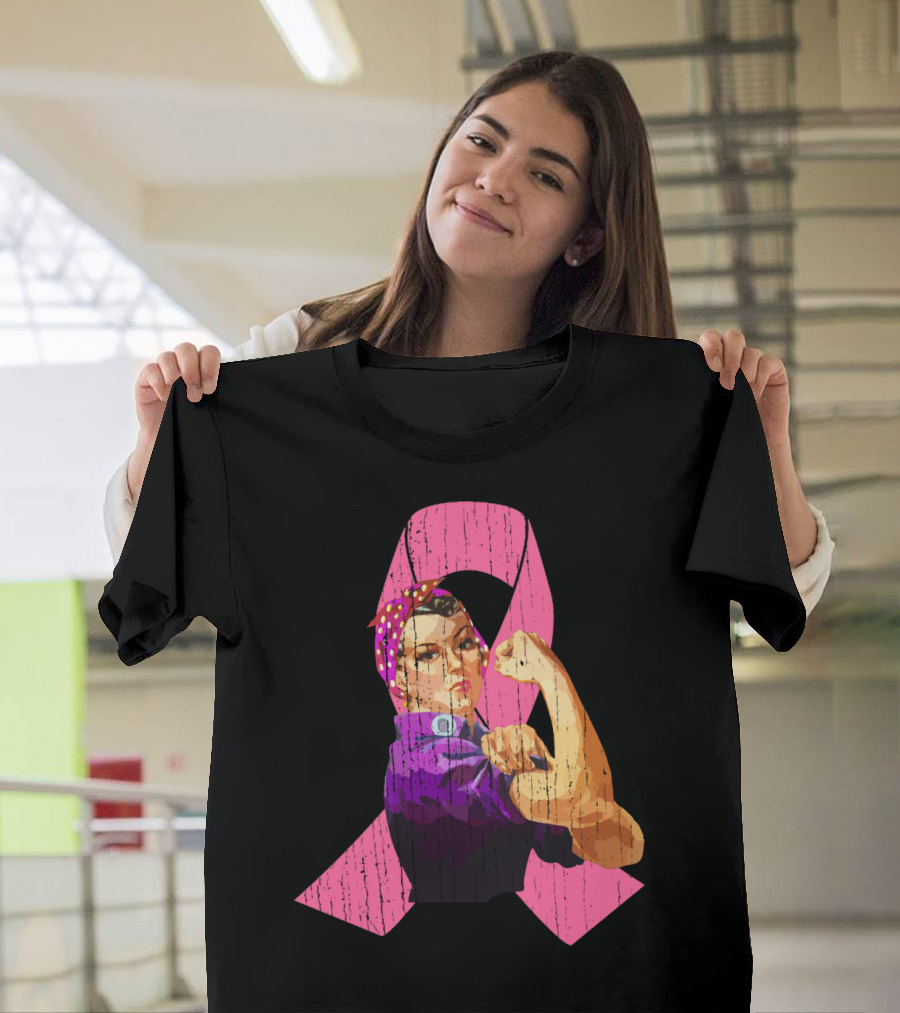 We Can Do It Breast Cancer Awareness Pink Ribbon Iconic T-Shirt