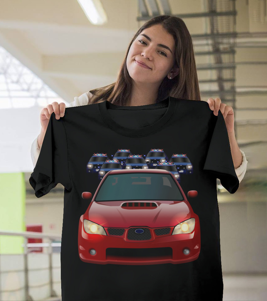 Heist Heist Baby Red Car Police Chase Scene T-Shirt
