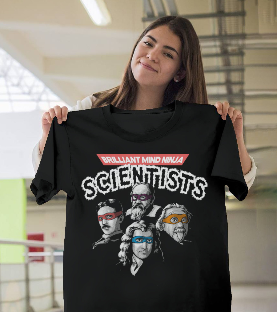 Brilliant Mind Ninja Scientists Masked Icons T-Shirt