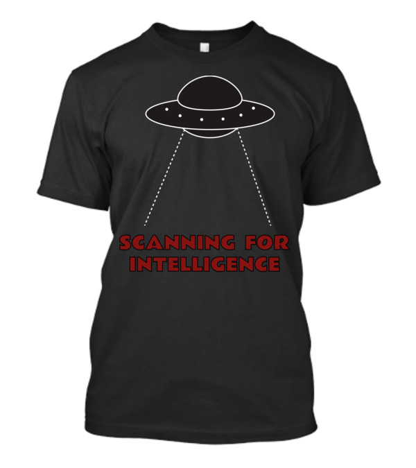 UFO Scanning For Intelligence Retro Spaceship Beam T-Shirt