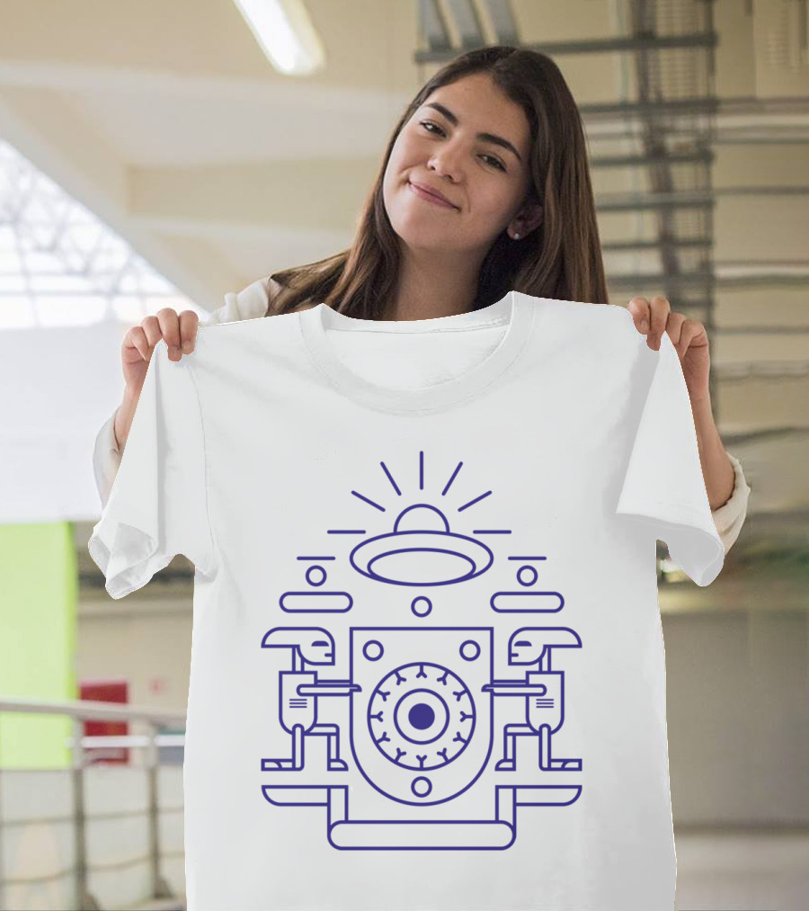 UFO Ers Ancient Alien Art Deco T-Shirt