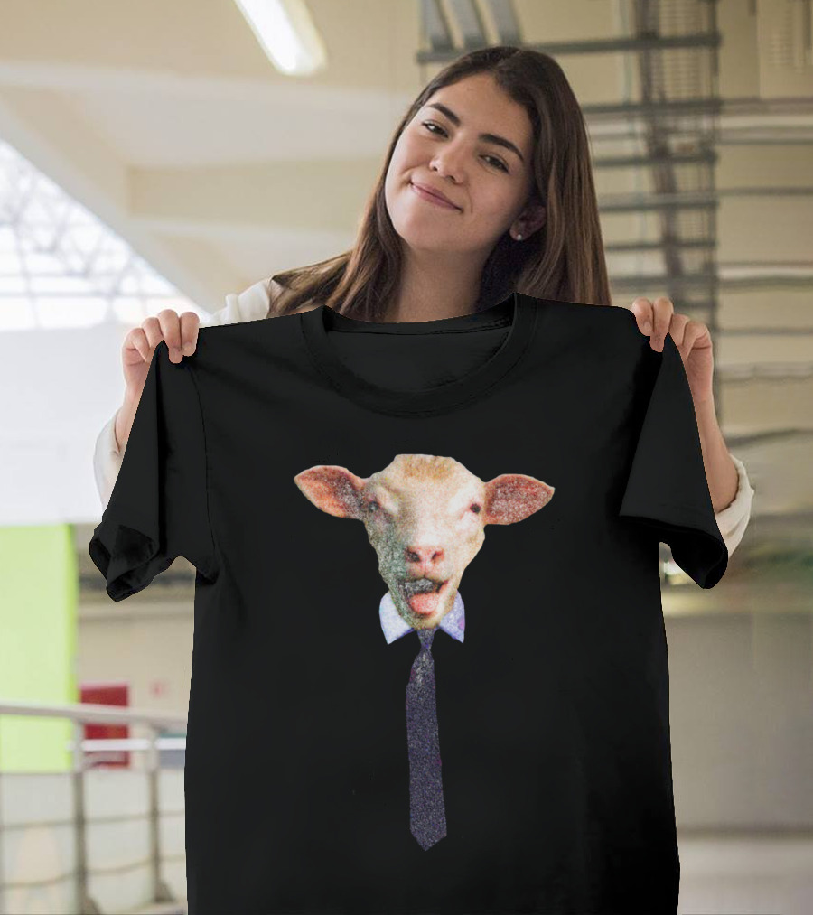 Sheepish Goat Head Tie Business Attire T-Shirt