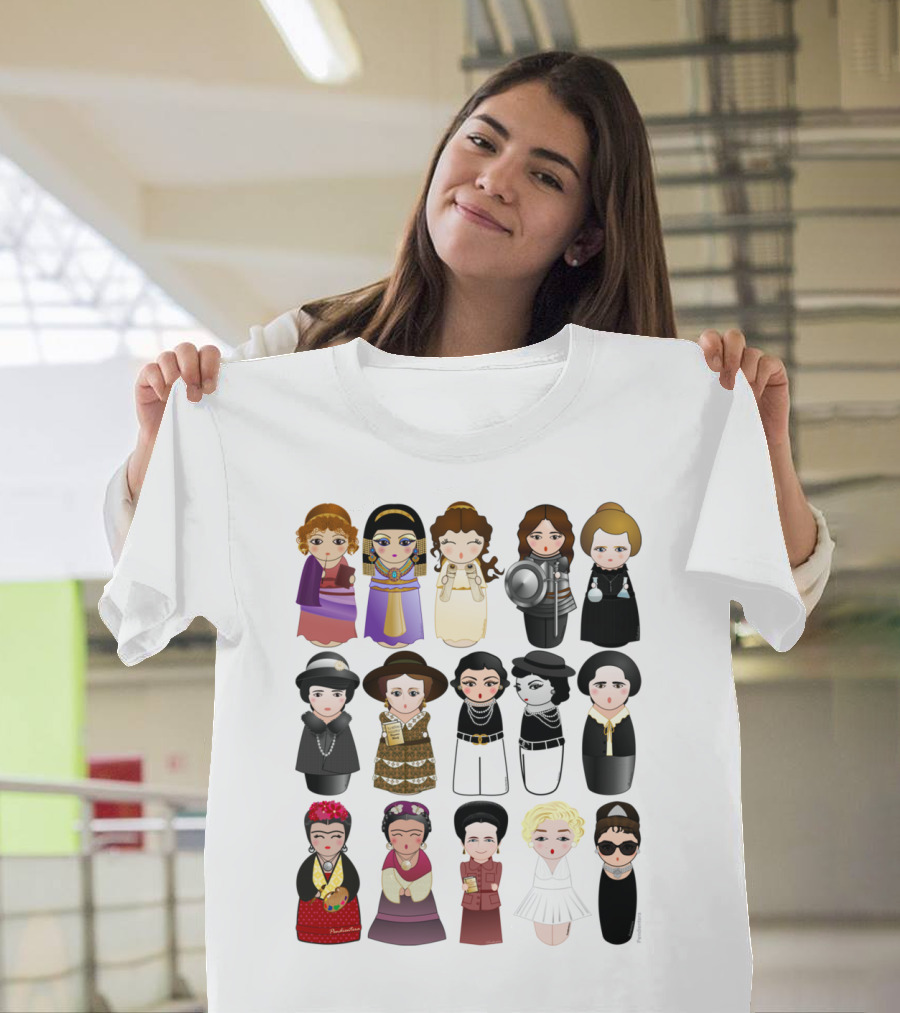 Kokeshis Iconic Women Figures Collection T-Shirt