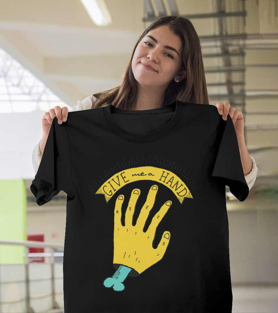Give Me a Hand Yellow Severed Hand T-Shirt