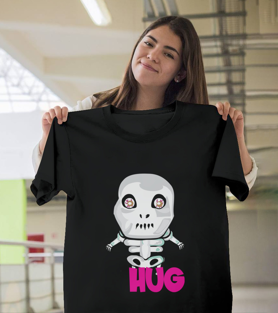 Give Me A Hug Skeleton Cartoon T-Shirt