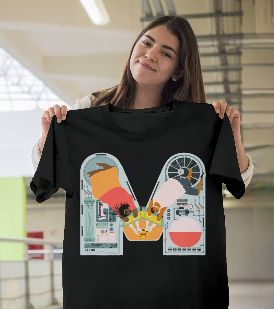 Laboratory Mr Science Duo Inside Futuristic M Shape T-Shirt