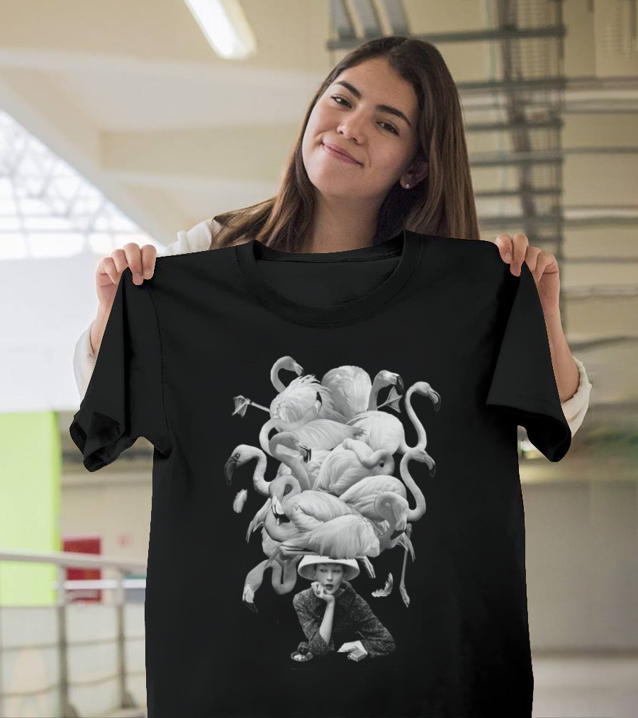 Her Flamingo Hat T S Glamorous Flamingo Hat Vision T-Shirt