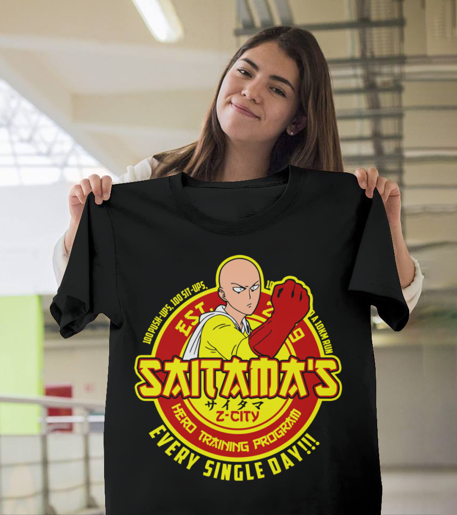 Saitama's Hero Training Program Z-City Every Single Day T-Shirt