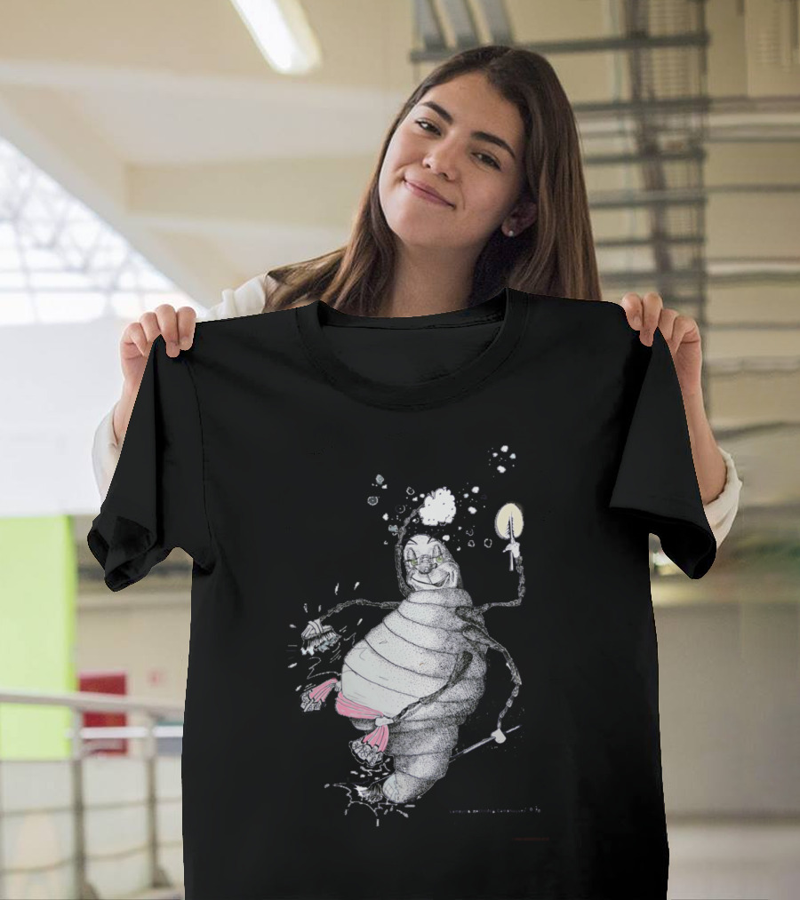 Glowworm with Candle and Cheerful Expression T-Shirt