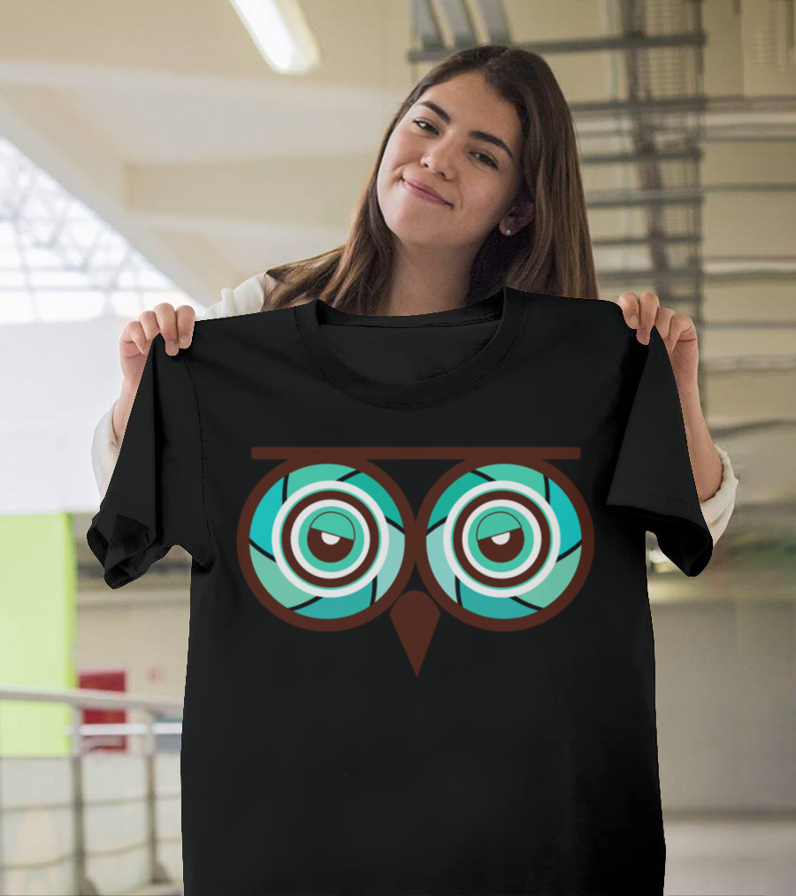 Clear Vision Owl Eyes Geometric T-Shirt