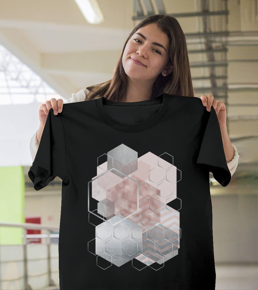 Hexagonal Geo Luxe Abstract T-Shirt