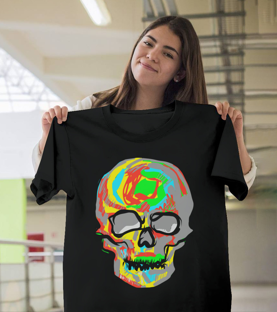 Skullfulr Vibrant Colorful Skull T-Shirt