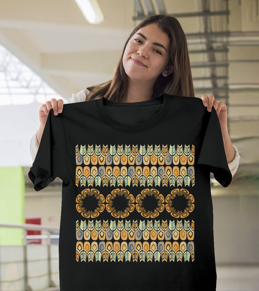 Ethnic Inspired Geometric Mosaic T-Shirt