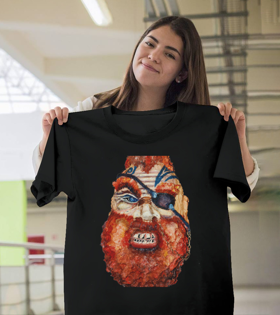 Viking Portrait Beard Warrior Eyepatch Tattoo T-Shirt