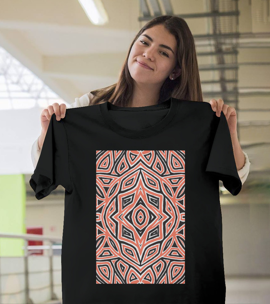 Evening Rose Chas Geometric Abstract Symmetry T-Shirt