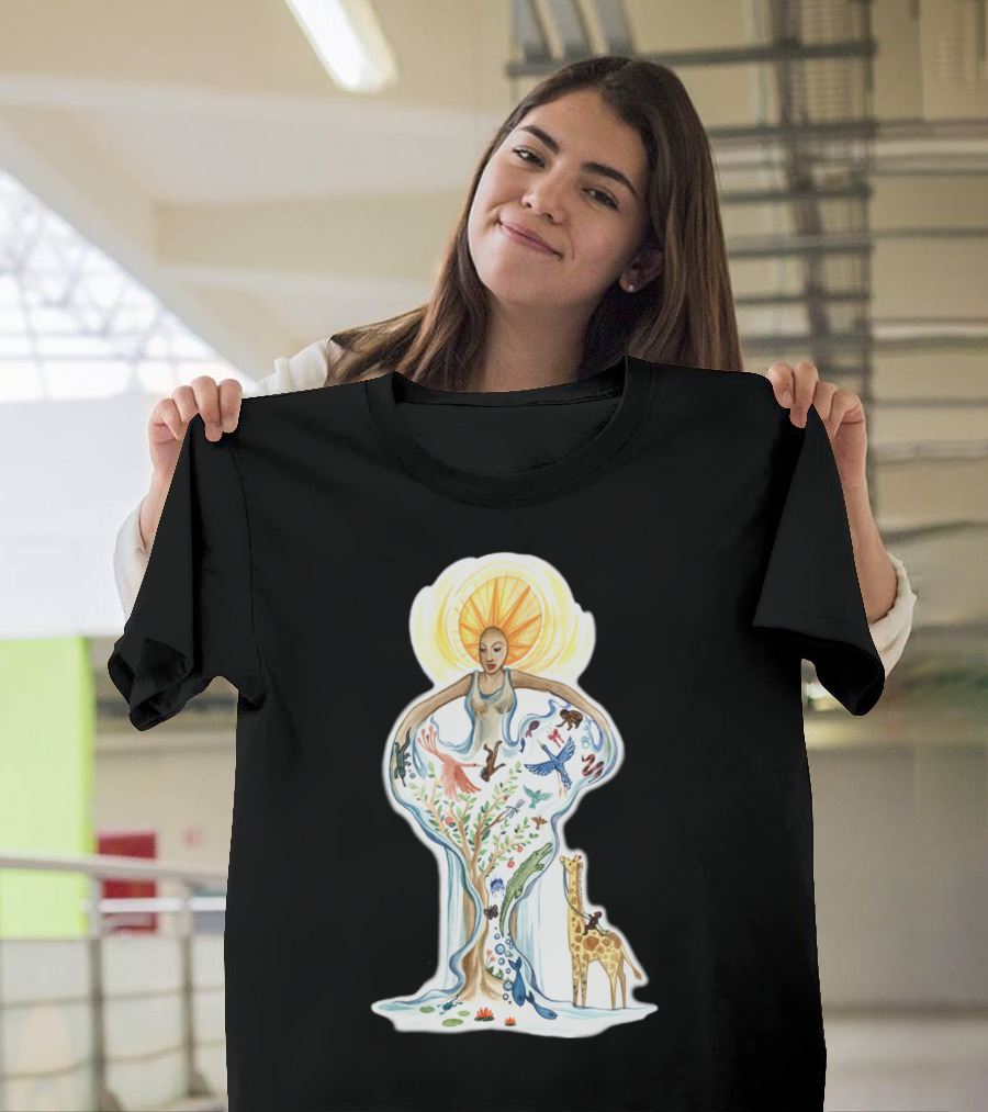 Goddess of Life Sun Nature Animals Harmony T-Shirt