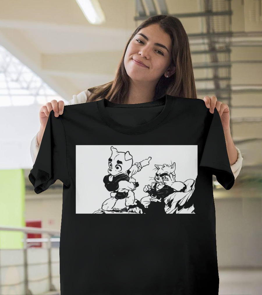 Dog Climbing Adventure by PettyTort T-Shirt