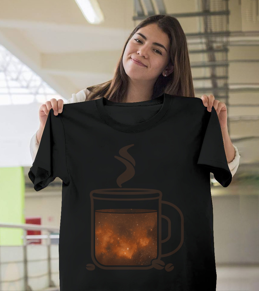 Sleepless Nights Cosmic Coffee Cup T-Shirt