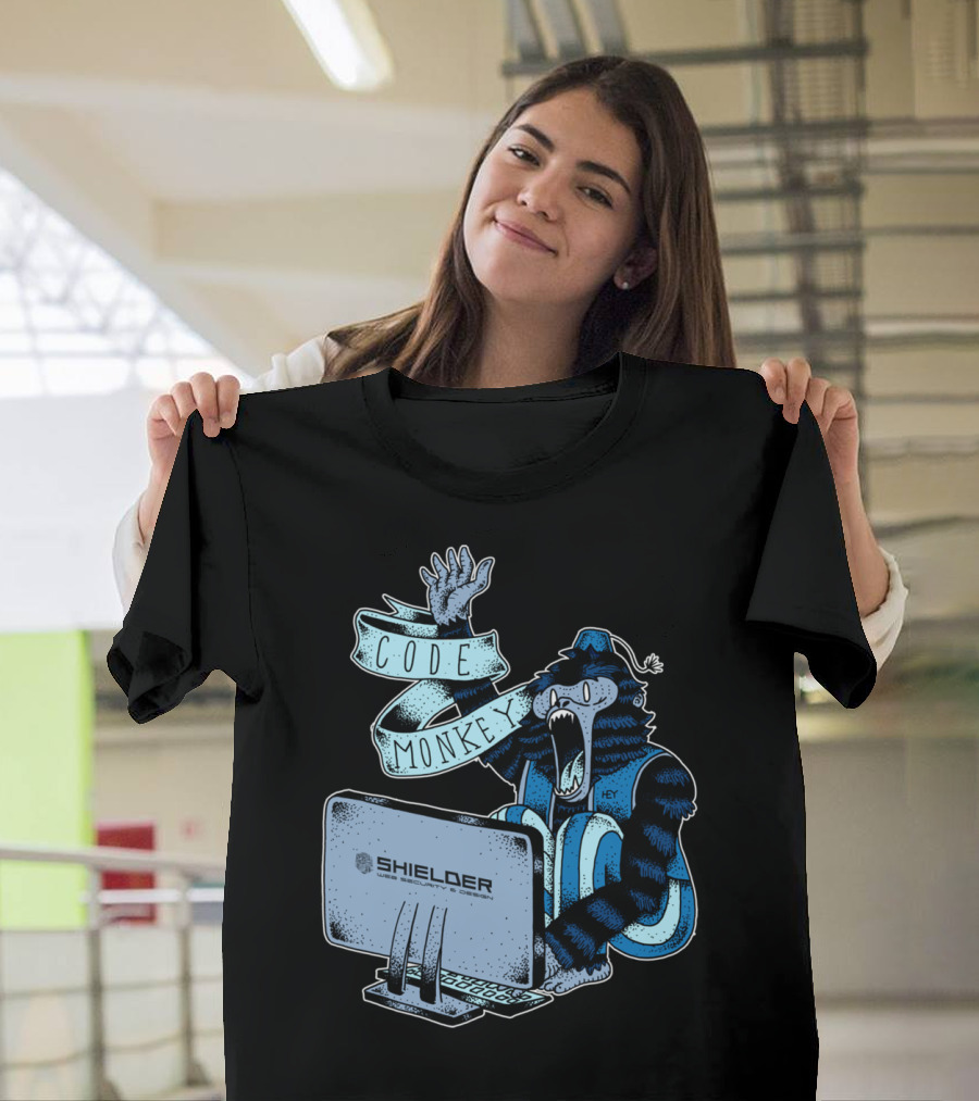 Code Monkey Shielder Hey T-Shirt