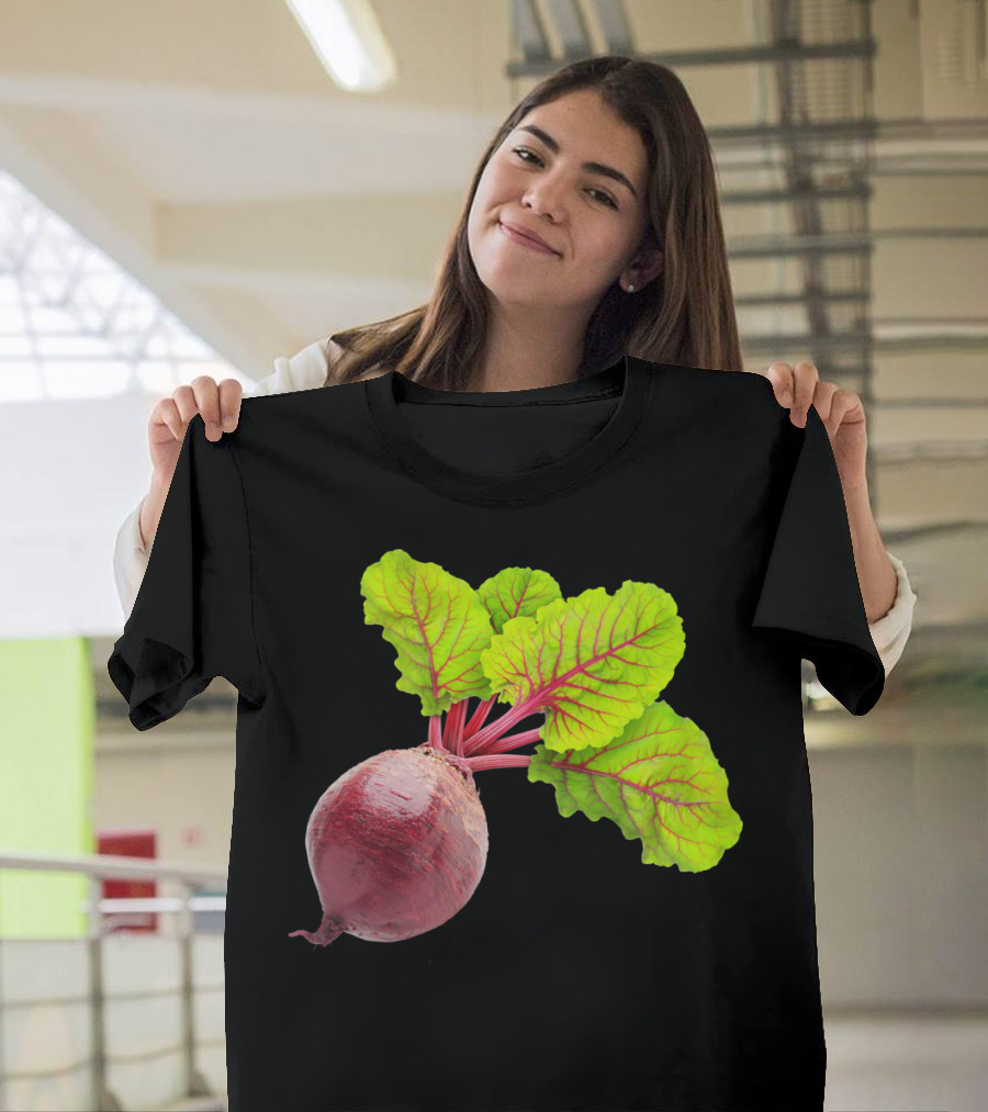 Fresh Beetroot with Vibrant Green Leaves T-Shirt