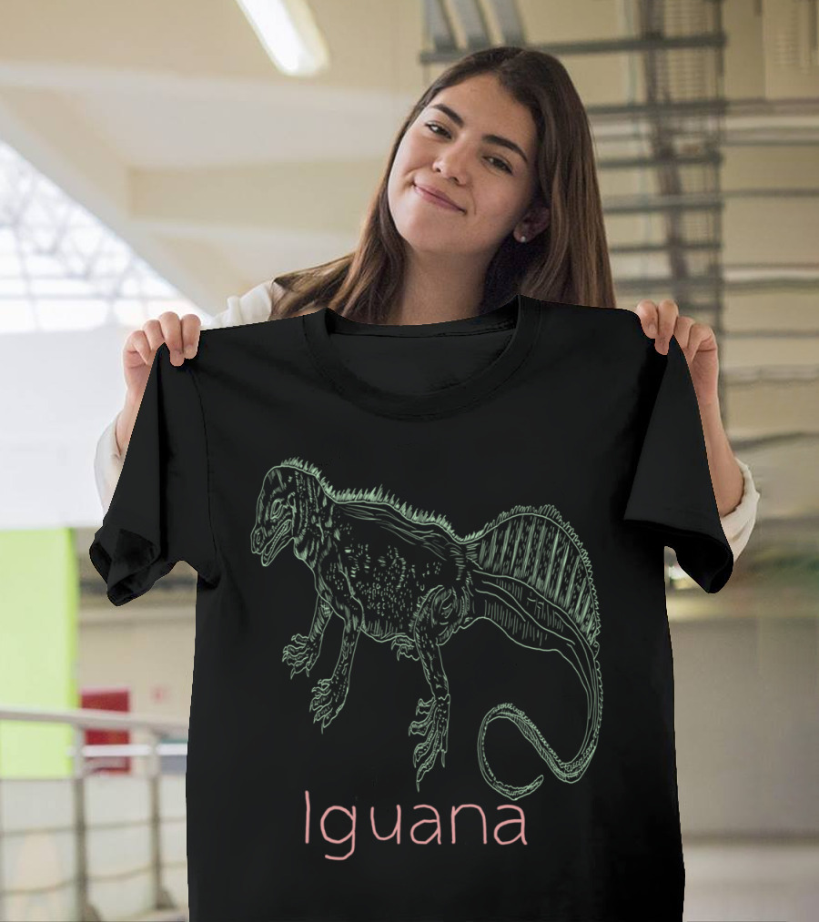 Iguana Reptile Lizard Sketch T-Shirt