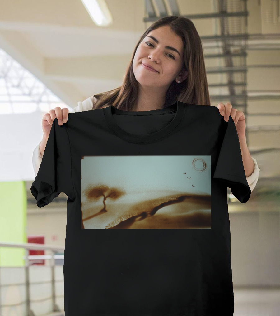 Ilana Yahav Sand Art Tree Landscape with Birds T-Shirt