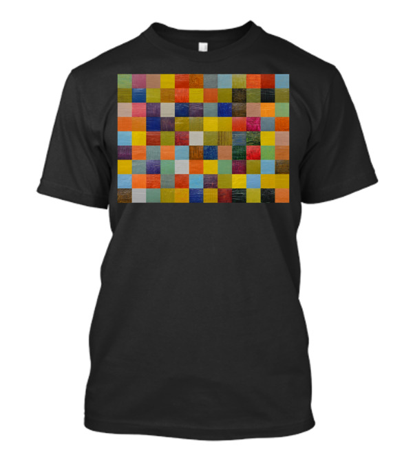 Collage Color Study 108 Multi-Color Grid T-Shirt