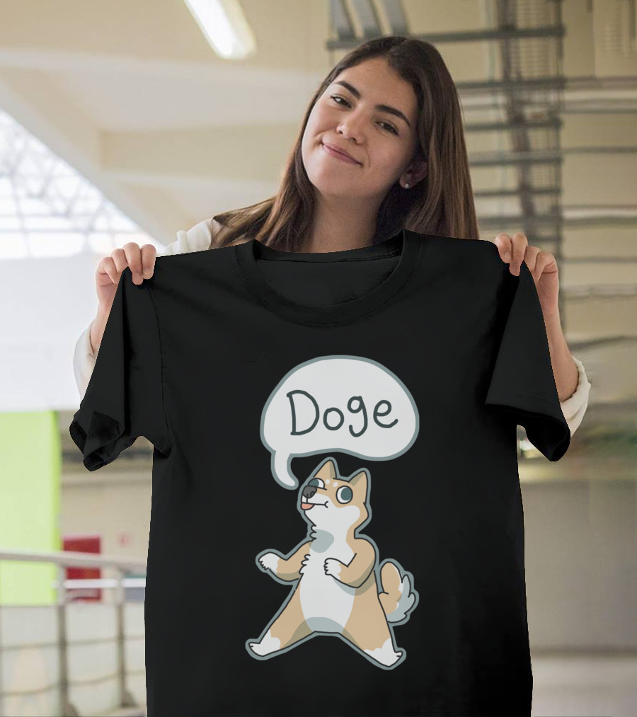 Doge Shiba Inu Cartoon with Speech Bubble T-Shirt