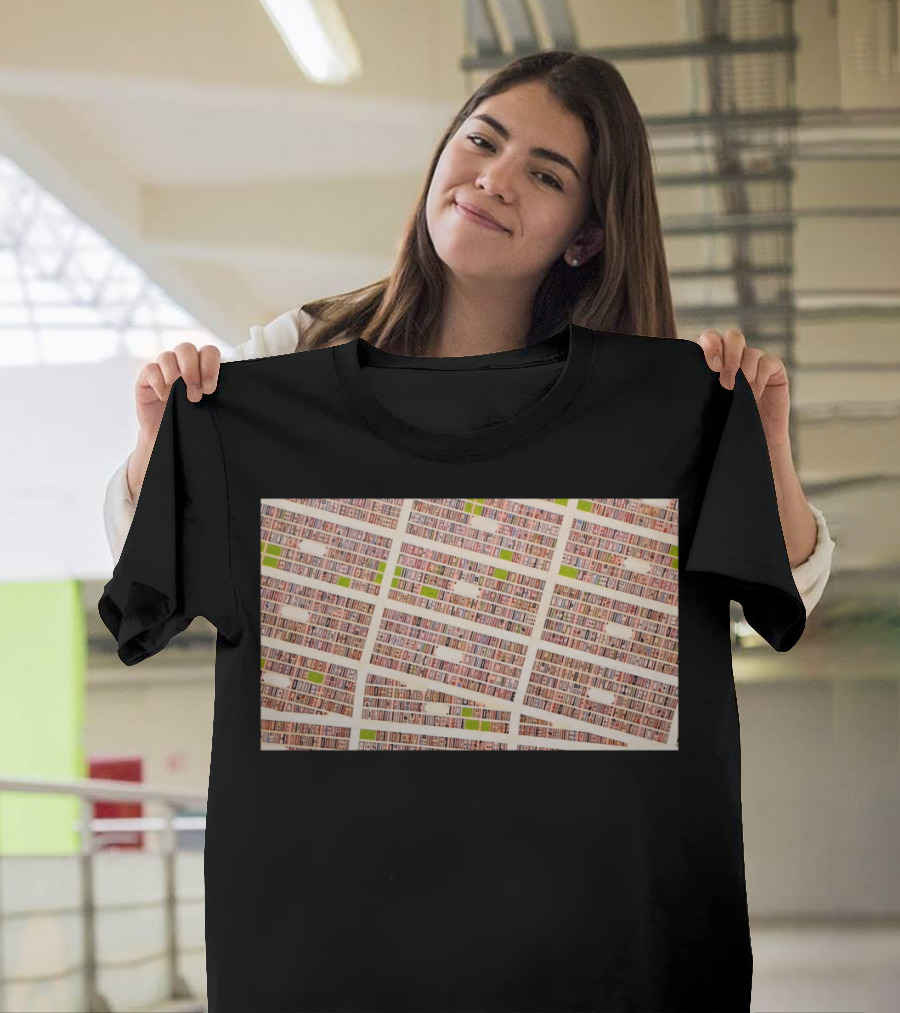 Imaginary Map Of Mexico City Urban Grid T-Shirt