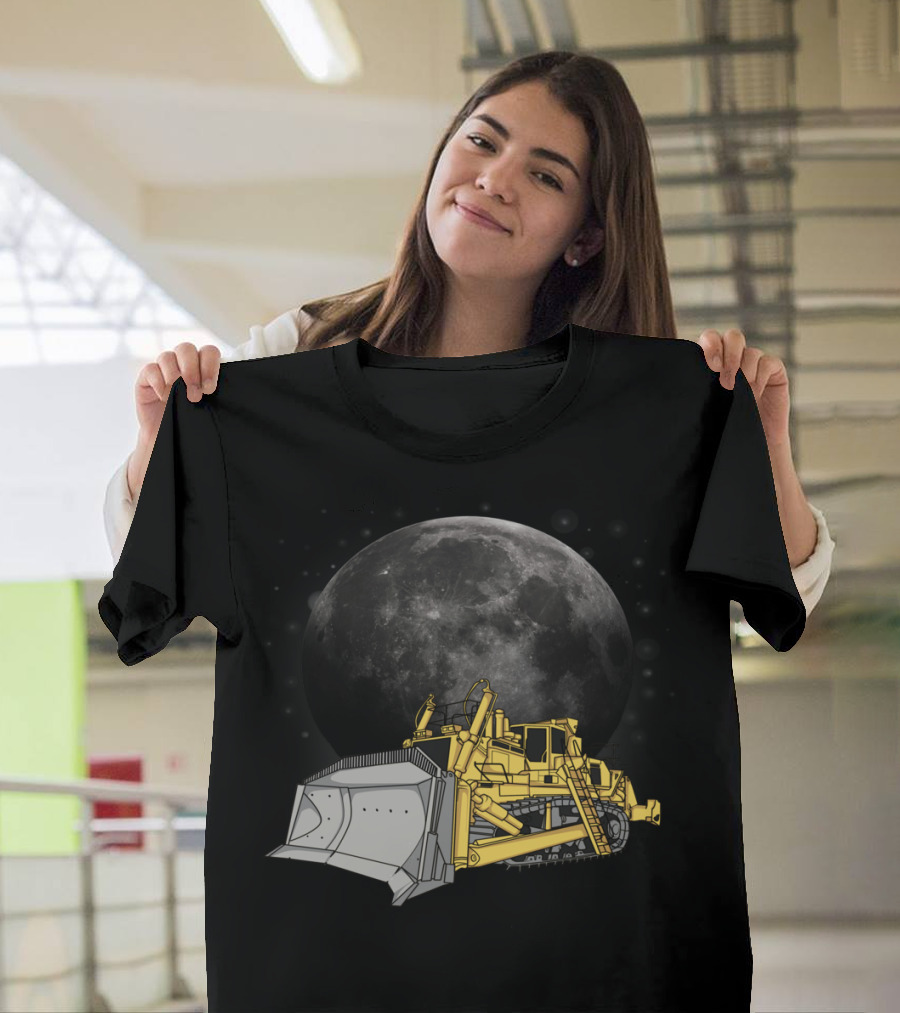 Space Dozer Moon Excavation Scene T-Shirt