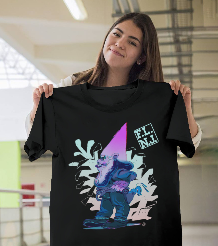 F.L.N.J. Front De Liberation Des Nains De Jardin Psychedelic Gnome T-Shirt