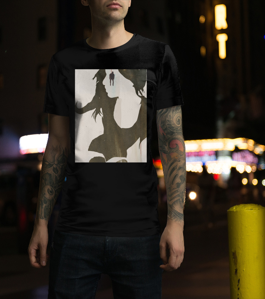 In Her Sights Shadow Silhouette With Figure T-Shirt