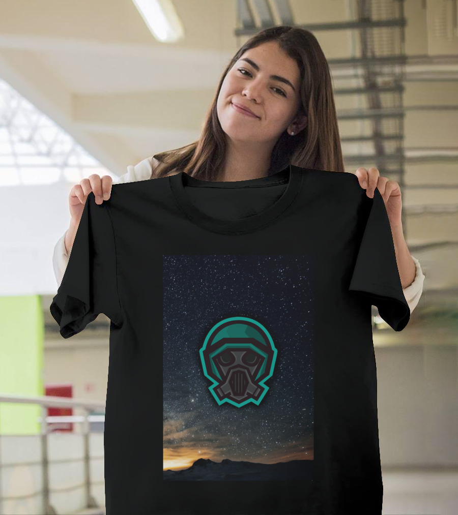 DarienFLEX Galaxy Edition Phone Astronaut Helmet Starry Night T-Shirt