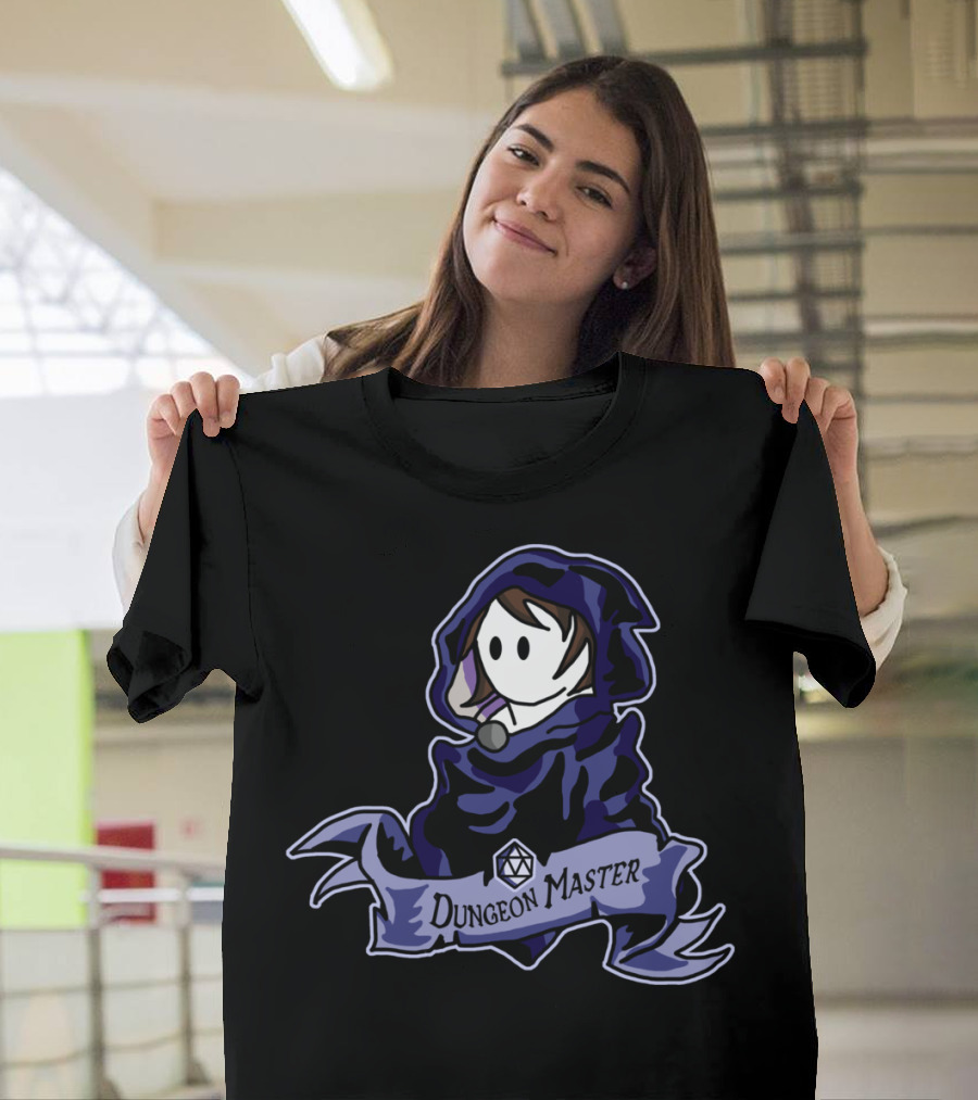 Dungeon Master Cloaked Figure with D20 Die T-Shirt