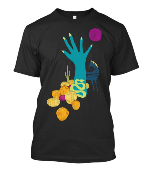 In The Desert Hand Cactus Moon Cacti T-Shirt
