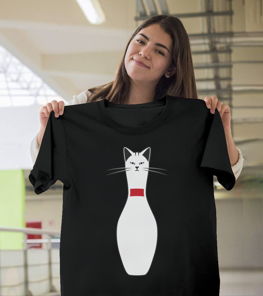 Alley Cat Bowling Pin Cat Fusion T-Shirt
