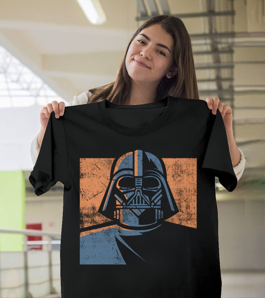 Comic Style Darth Vader Portrait Pop T-Shirt