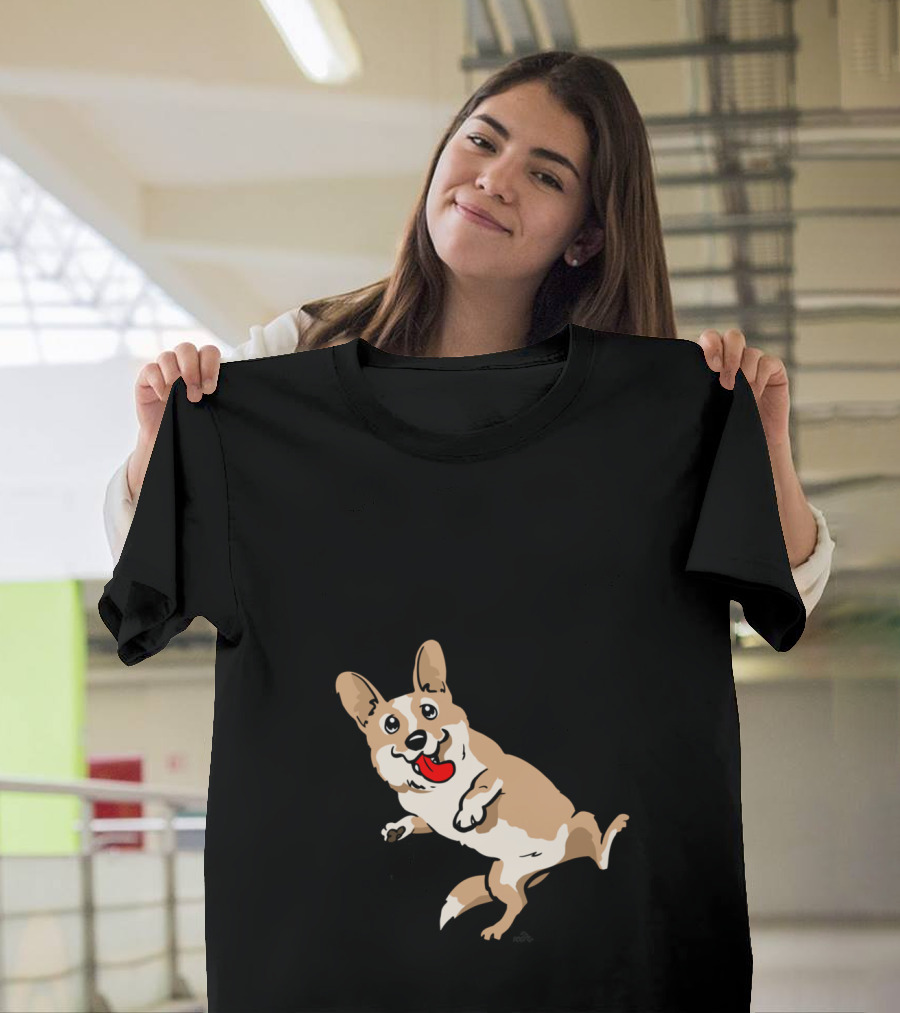 THE WELSH CORGI Funny Corgi Cartoon Dog T-Shirt